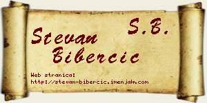 Stevan Biberčić vizit kartica